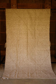 247x140cm Beige and White Berber Rug - LET GIRLS LEARN
