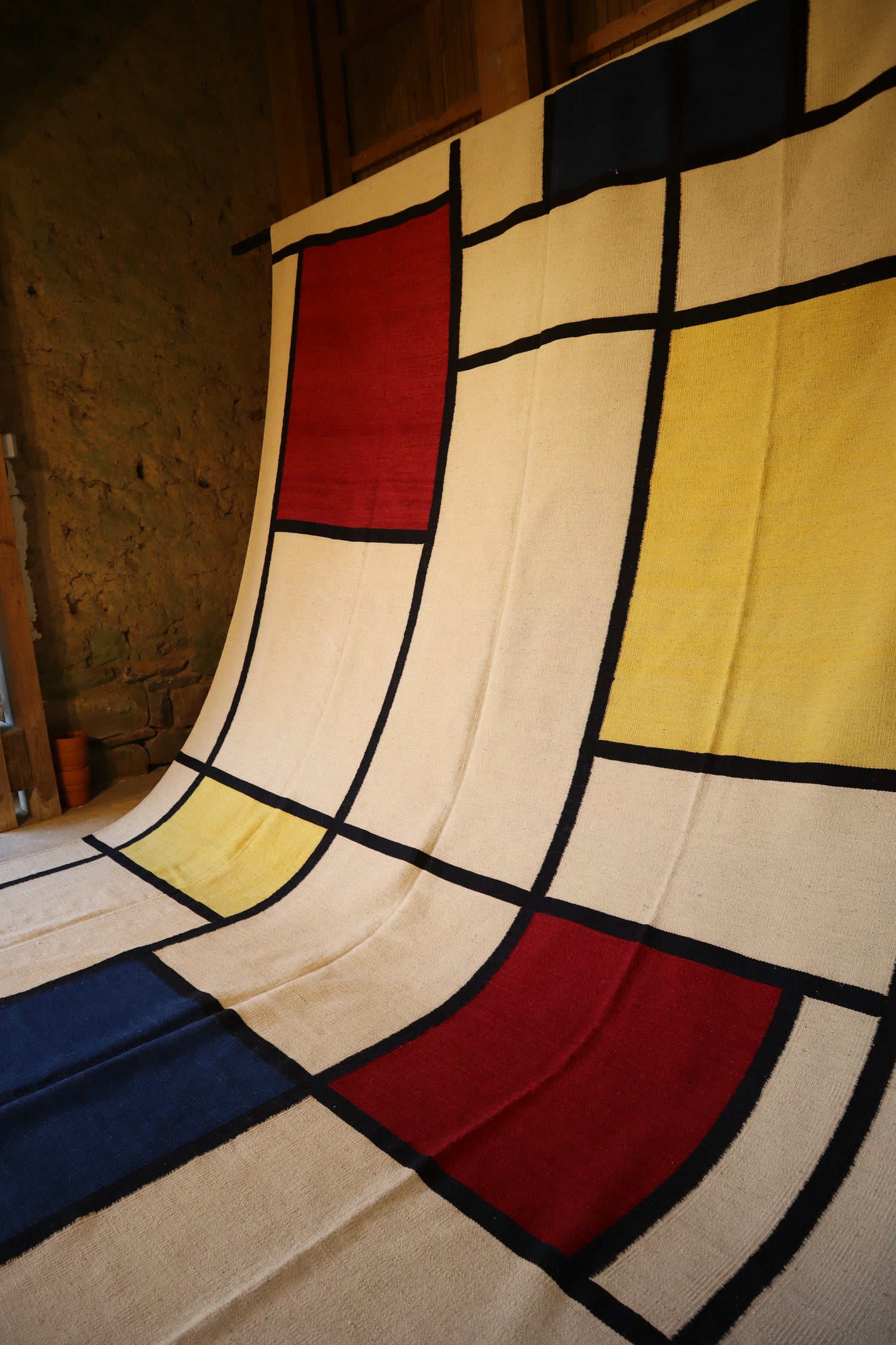 Kilim contemporain Mondrian - 360x247 cm