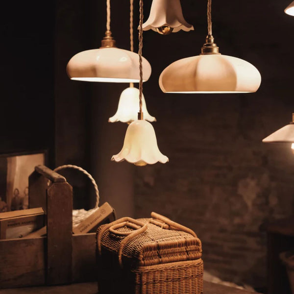 Suspension Lili porcelaine émaillé - Enamoura