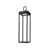 Lanterne Grace noire Sompex 50cm avec LED intégrées, design contemporain pour terrasse et intérieur