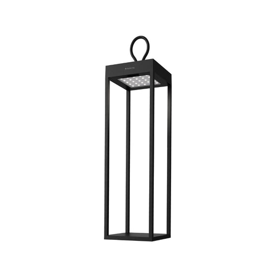 Lanterne Grace noire Sompex 50cm avec LED intégrées, design contemporain pour terrasse et intérieur