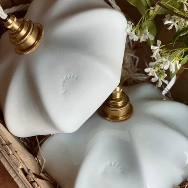 ⁠Suspension Maria porcelaine biscuit - Enamoura
