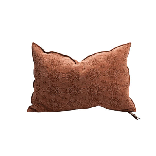 Coussin Kilim Argile 30x50 Maison de Vacances motifs traditionnels tissés main