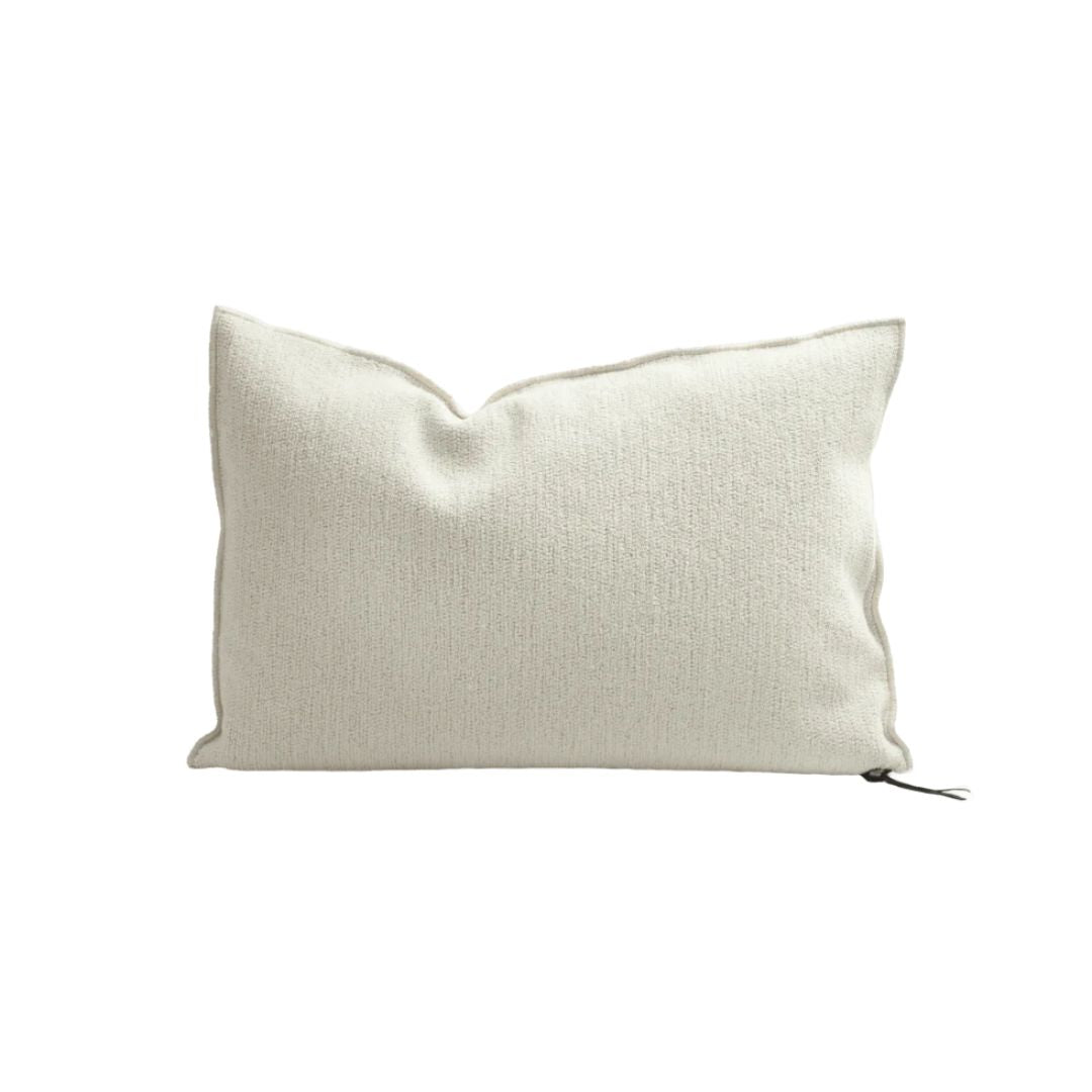 Coussin 50x70cm Tuftée Crème avec motifs texturés Maison de Vacances