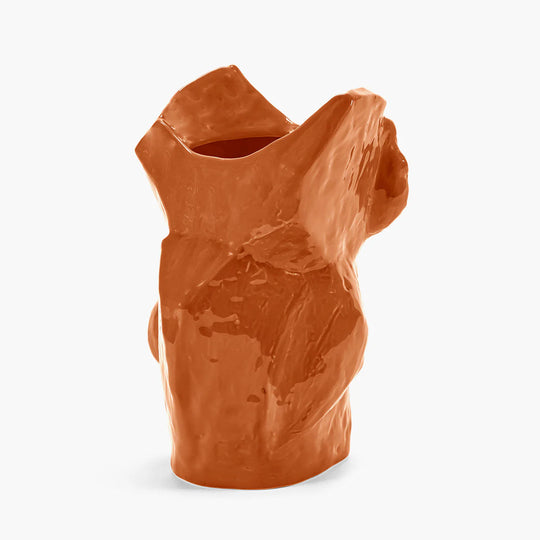 Détail vase owl orange artisanal Serax édition limitée
