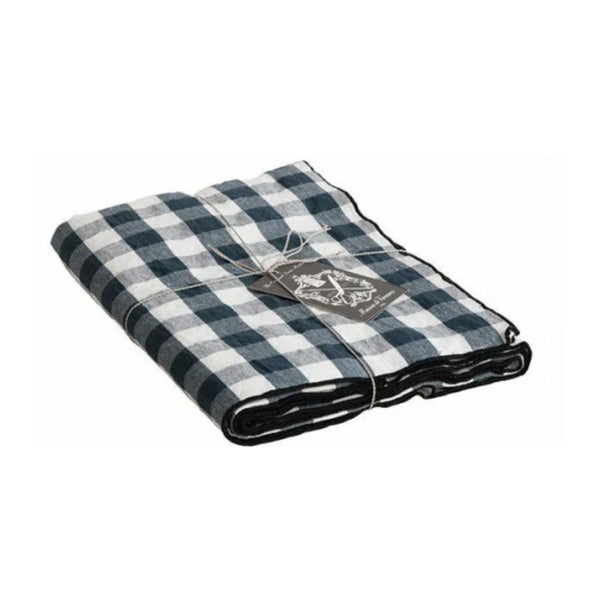 Nappe 145x240cm Vichy Pétrole - Maison de Vacances