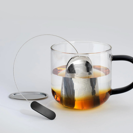 Filtre à thé Asa Sélection en acier inoxydable avec rebord silicone souple pour tasse