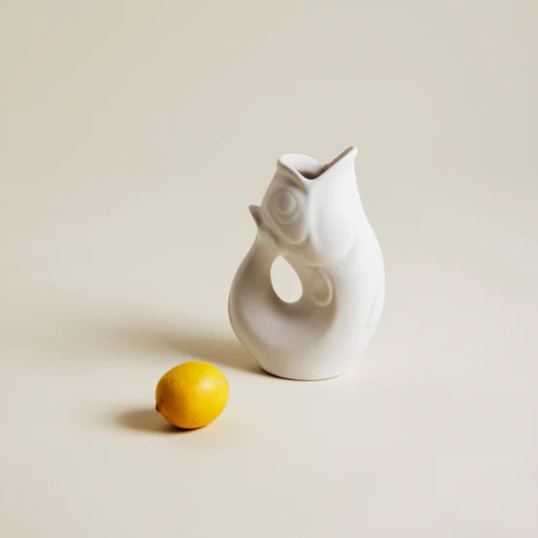 Pichet vase Glouglou Charolles 1844 finition satin mat blanc soyeux design minimaliste