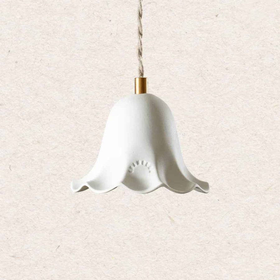 Lili bisque porcelain pendant lamp - Enamoura