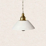 Suspension Pitchoun Enamoura en terre cuite blanche non émaillée, luminaire artisanal suspendu