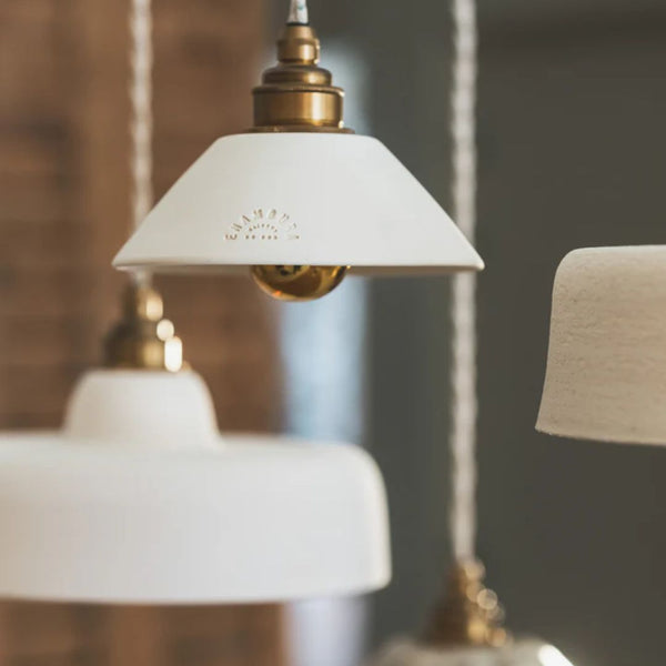 Suspension Pitchoun Terre cuite blanche non émaillée - Enamoura