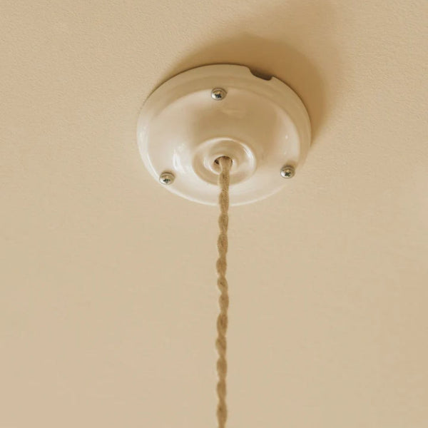Suspension Pitchoun Terre cuite blanche non émaillée - Enamoura