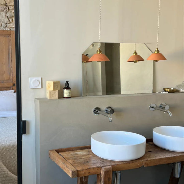 Suspension Pitchoun Terre cuite rouge - Enamoura