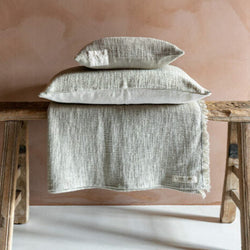 Plaid Tandem en Coton 140x200cm Tie&Dye Ciment - Bed and Philosophy