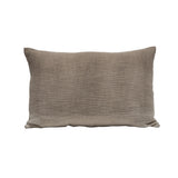 Coussin Talc gris ciment 40x60cm motif tie-dye coton Bed and Philosophy vue de face