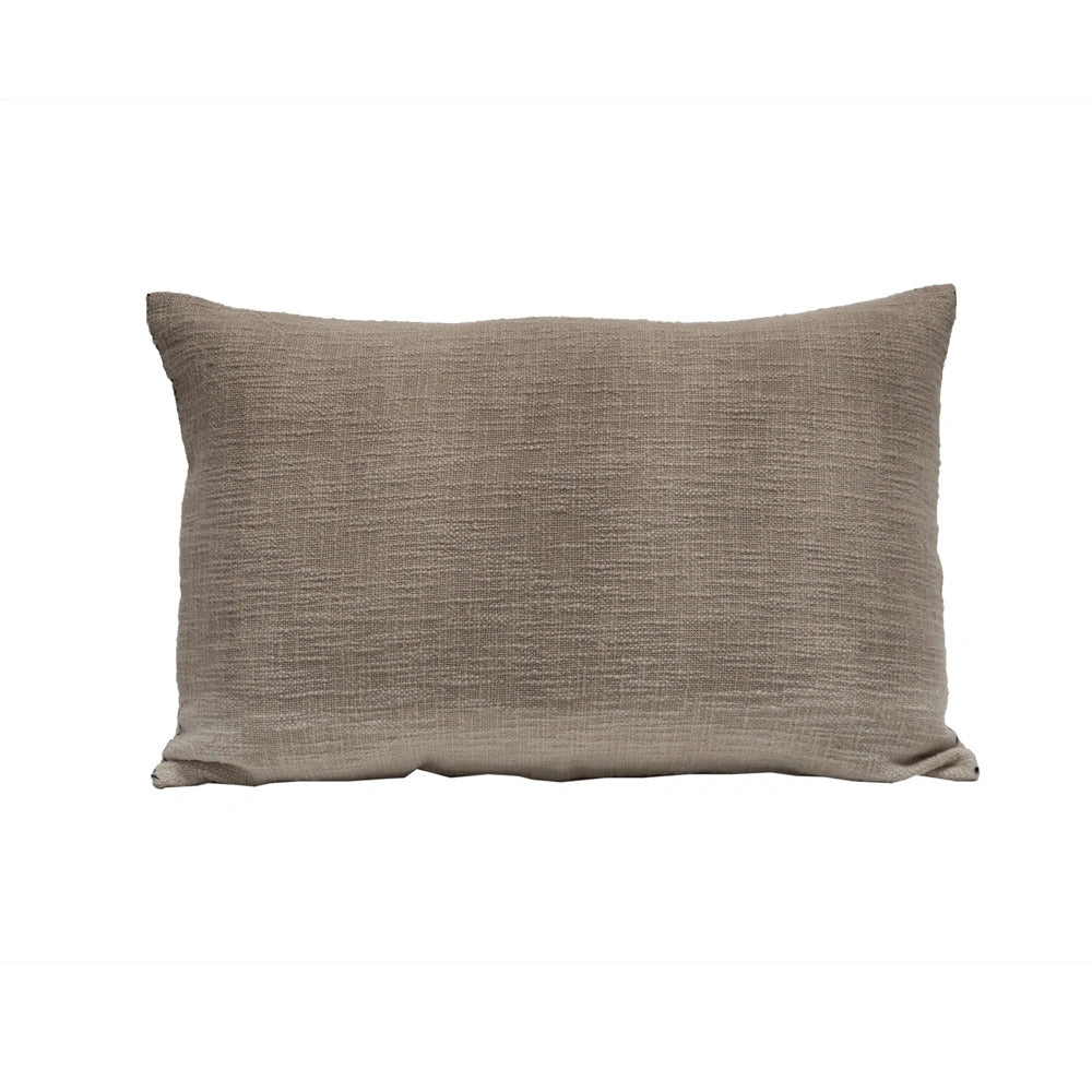 Coussin Talc gris ciment 40x60cm motif tie-dye coton Bed and Philosophy vue de face