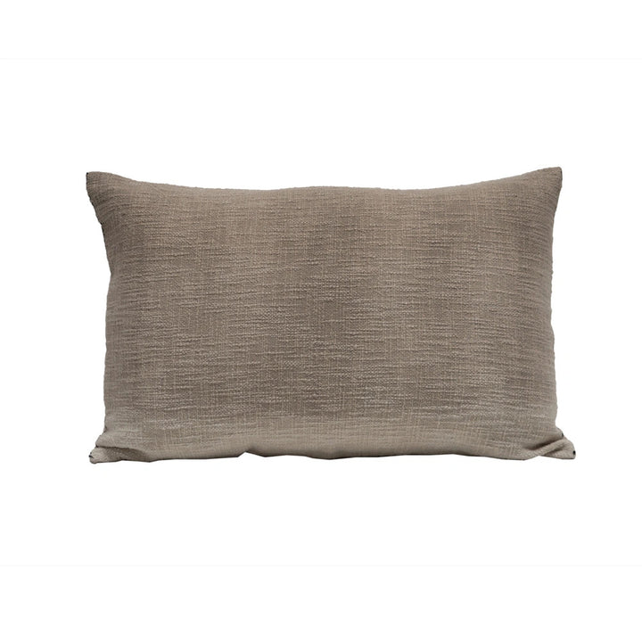 Coussin Talc gris ciment 40x60cm motif tie-dye coton Bed and Philosophy vue de face