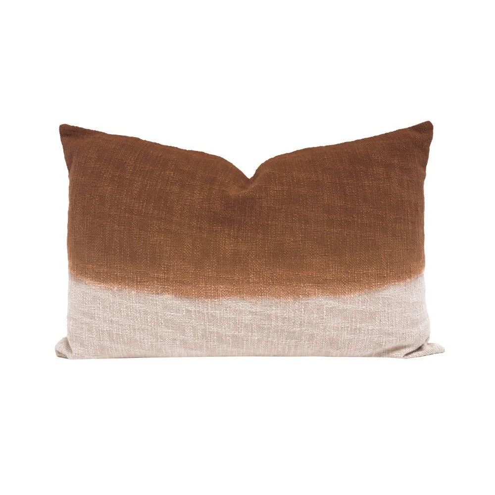 Coussin Talc 40x60cm en Coton Tie&Dye Biscuit - Bed and Philosophy