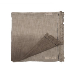 Plaid Tandem en Coton 140x200cm Tie&Dye Ciment - Bed and Philosophy