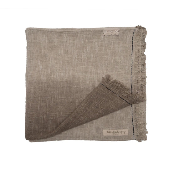 Plaid Tandem tie and dye ciment en coton 140x200cm Bed and Philosophy