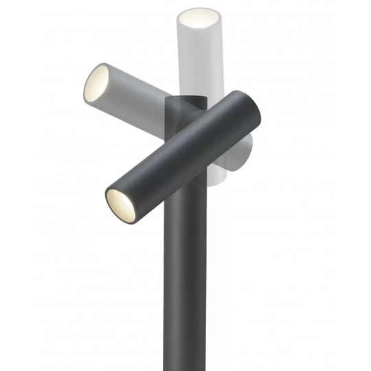 Lampadaire sur pied TUBO 2 noir 120cm avec variateur tactile intégré Sompex