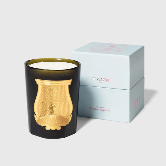 Bougie parfumée Ernesto Trudon 800g en verre soufflé avec trois mèches de coton