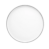 Assiette plate OCO 32cm Asa Sélection blanc brillant avec ligne noire, vue de face
