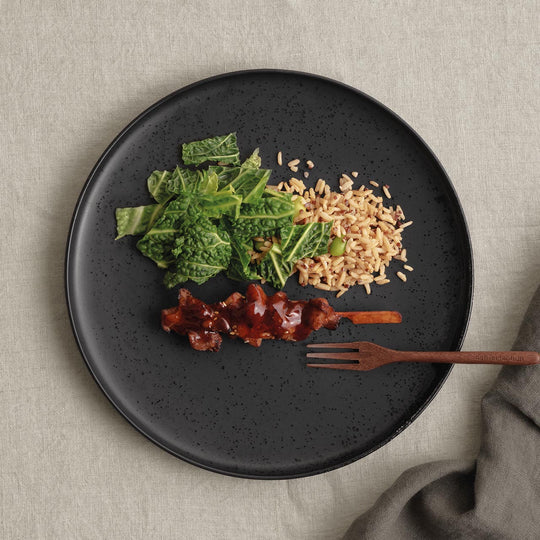 Assiette Kuro 26,5cm Asa Sélection en grès noir mat design minimaliste