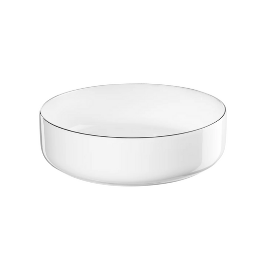 Détail de la porcelaine épurée et finition brillante du bol Ligne noire