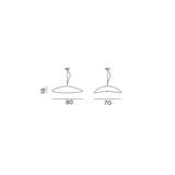 Luminaire suspension industriel-chic Silver 95 Gervasoni aluminium brossé minimaliste