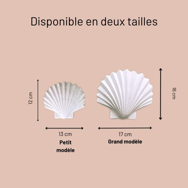 Objet déco mural coquillage Monochromic beige rose, pièce artisanale façonnée à la main