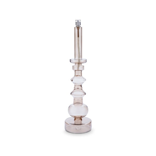 Lampe à huile Chandelier Champagne format L Peri Living en verre champagne avec détails laiton