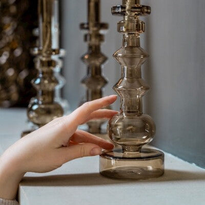 Oil Lamp Chandelier Champagne M - Brass - Peri Living - 3