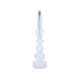 Lampe à huile Chandelier Transparent L en verre clair avec détails en chrome Peri Living