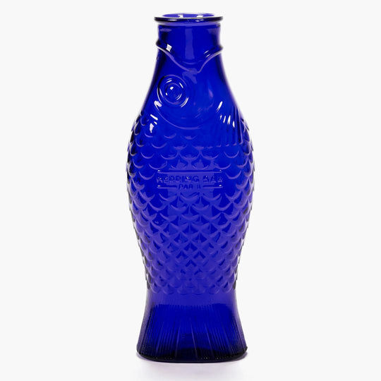 Carafe Fish&Fish bleu cobalt Serax design Paola Navone verre soufflé