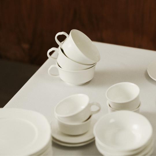 Tasses à café porcelaine 19cl Silhouette style épuré art de table