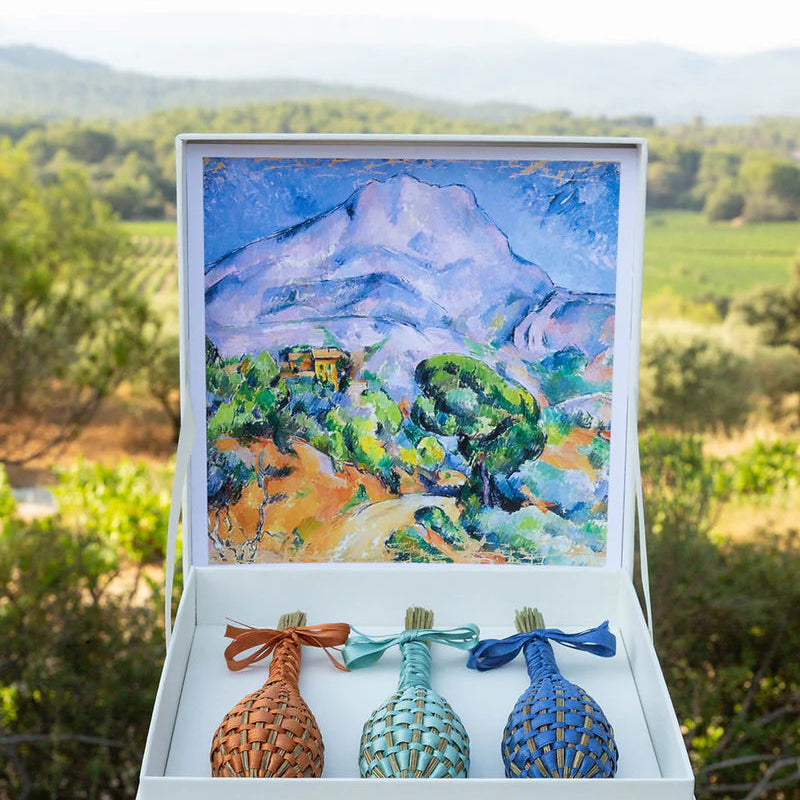 Coffret trio de fuseaux de Lavande- Hommage à Cézanne Sainte Victoire – Franc 1884