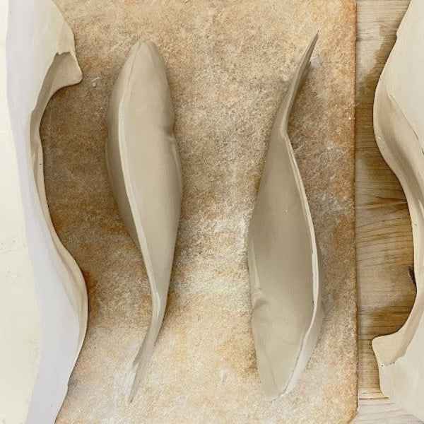 Sculpture poisson bleu outremer design contemporain méditerranéen