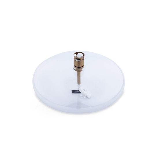 Lampe à huile Galet M en laiton transparent Peri Living avec mèche fibre de verre