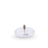 Lampe à huile Galet ciselé M Peri Living avec corps en verre transparent et détails en laiton