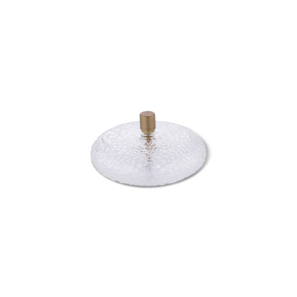Lampe à huile Galet martelé M - Laiton Transparent - Peri Living