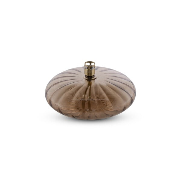 Carved Pebble Oil Lamp M - Champagne Brass - Peri Living