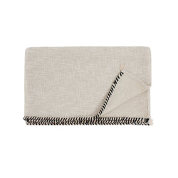 Plaid 140x220cm en Coton flammé Naturel - Bed and Philosophy