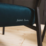 Fauteuil lounge Babylone Blue style vintage Babel Brune vue complète assise confortable