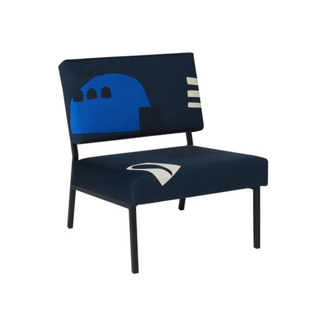 Fauteuil Babylone Blue - Babel Brune