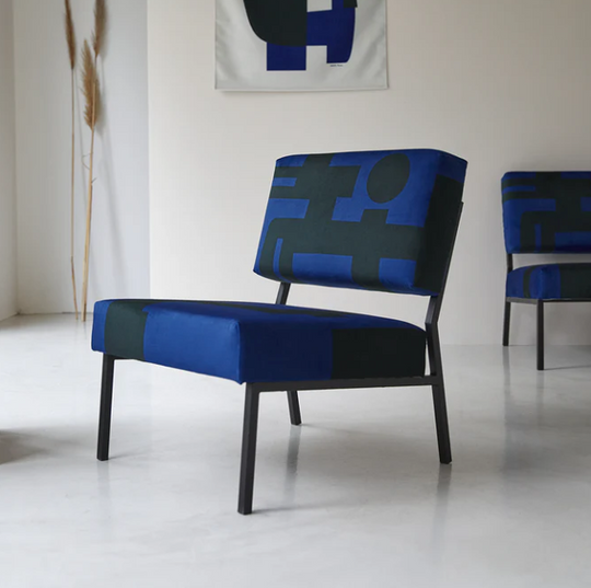 Perspective latérale fauteuil design Barbican Babel Brune confortable