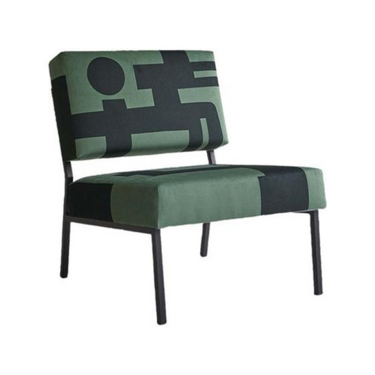 Fauteuil Barbican Babel Brune design rétro années 70 vue de face