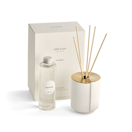 Diffuseur Fig Leaf & Leather Ester & Erik design minimaliste scandinave avec senteur feuille de figuier et cuir