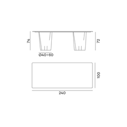 Table Brick - Gervasoni - 4 tailles