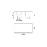 Table Brick Gervasoni petite taille dans un intérieur design minimaliste moderne